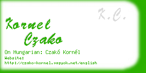 kornel czako business card